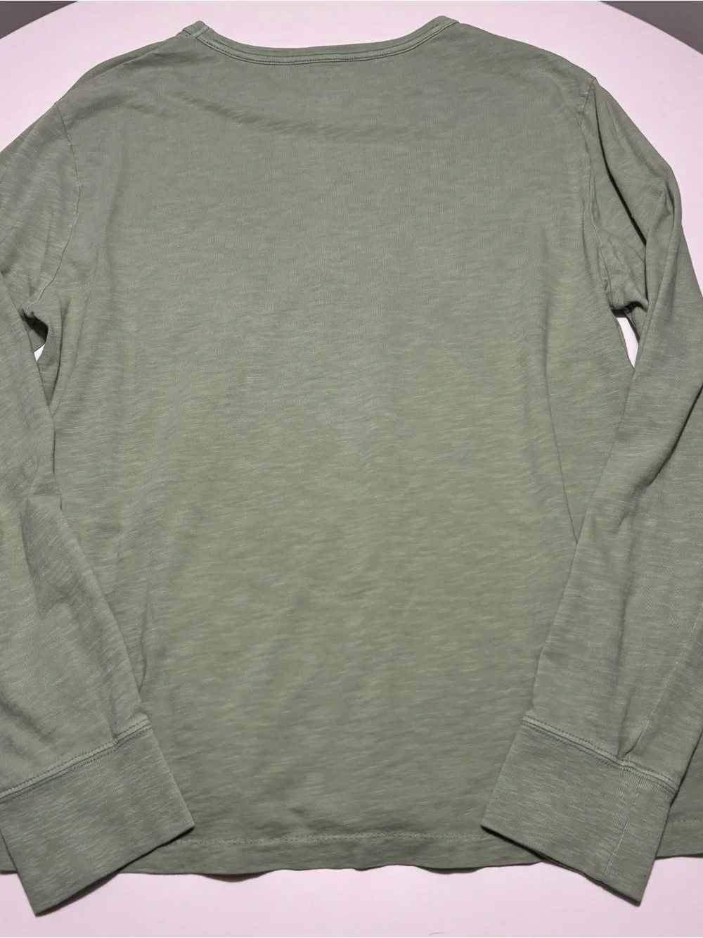 J. Crew Sage Green Cotton Long Sleeve Tee